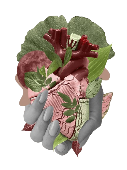 Minimal heart organ pattern for astrology website